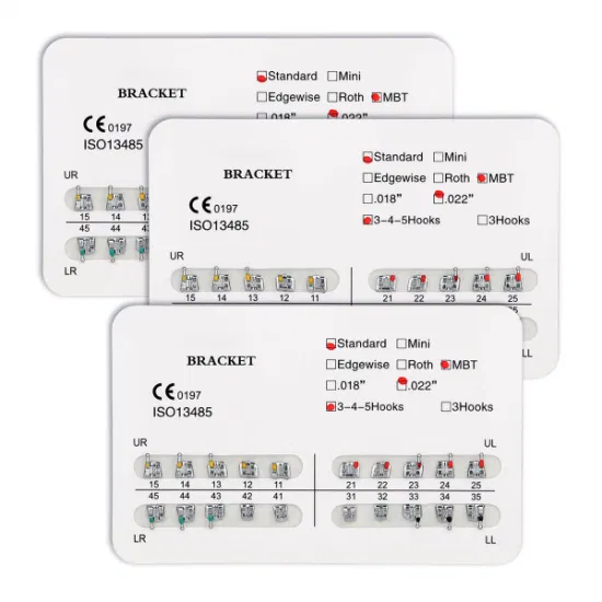  Baistra Dental Standard Edgewise 슬롯.  018 후크 3